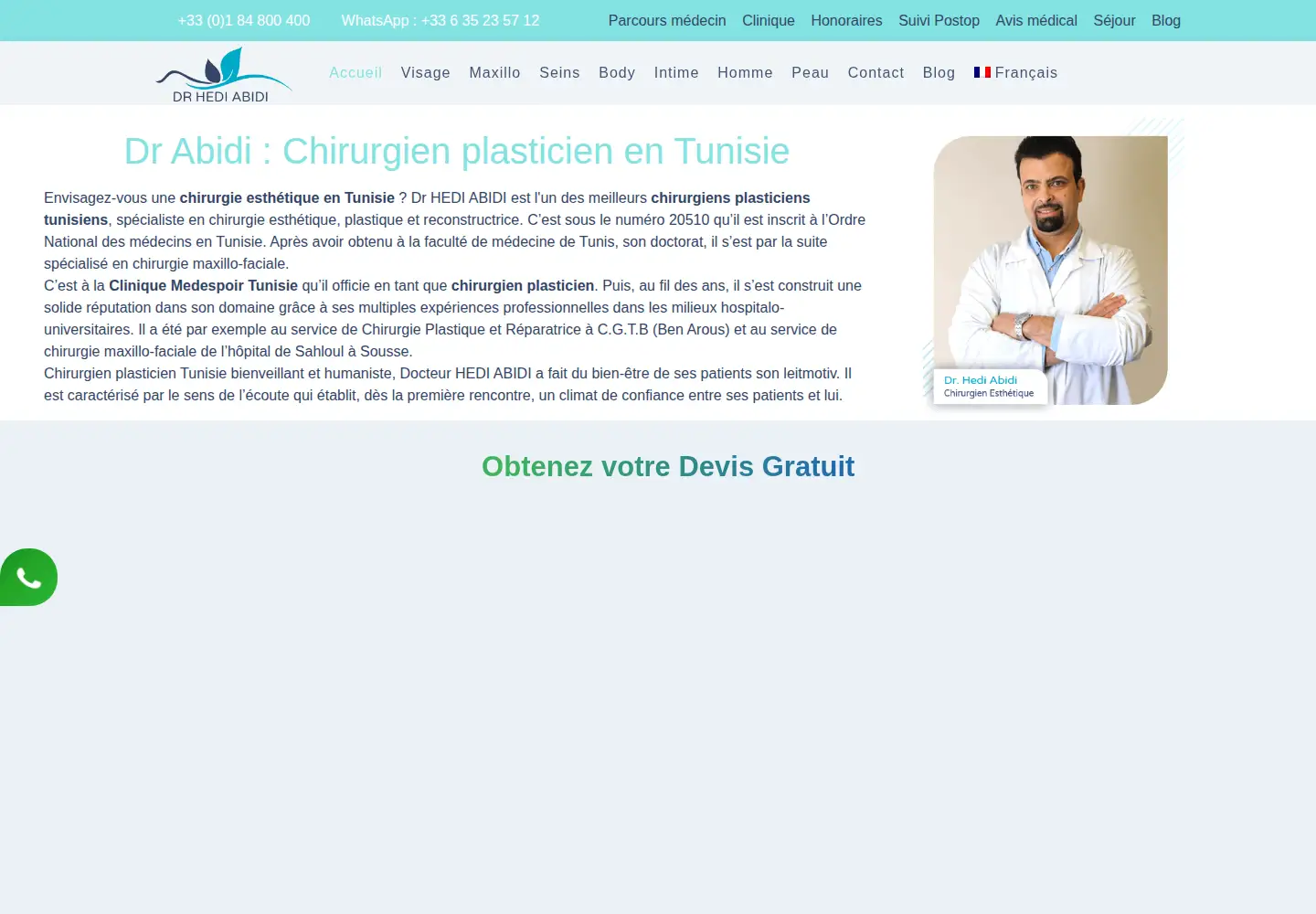 Screenshot of docteur-abidi.com