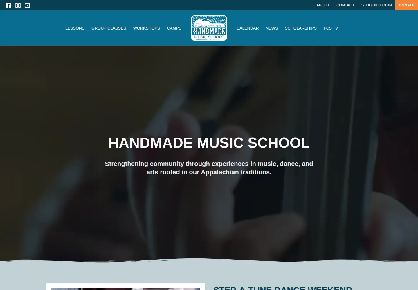 Screenshot of handmademusicschool.com