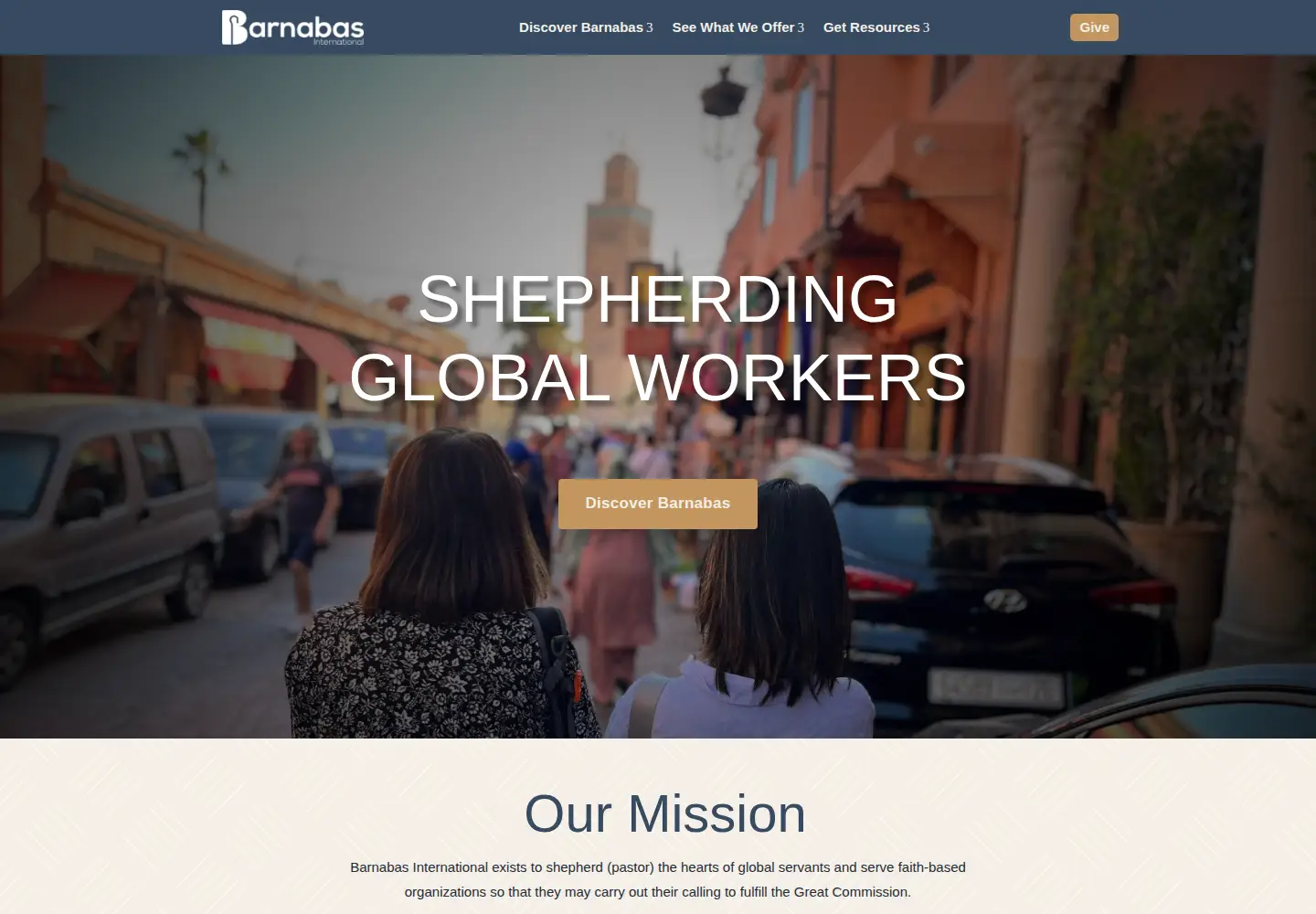 Screenshot of barnabas.org