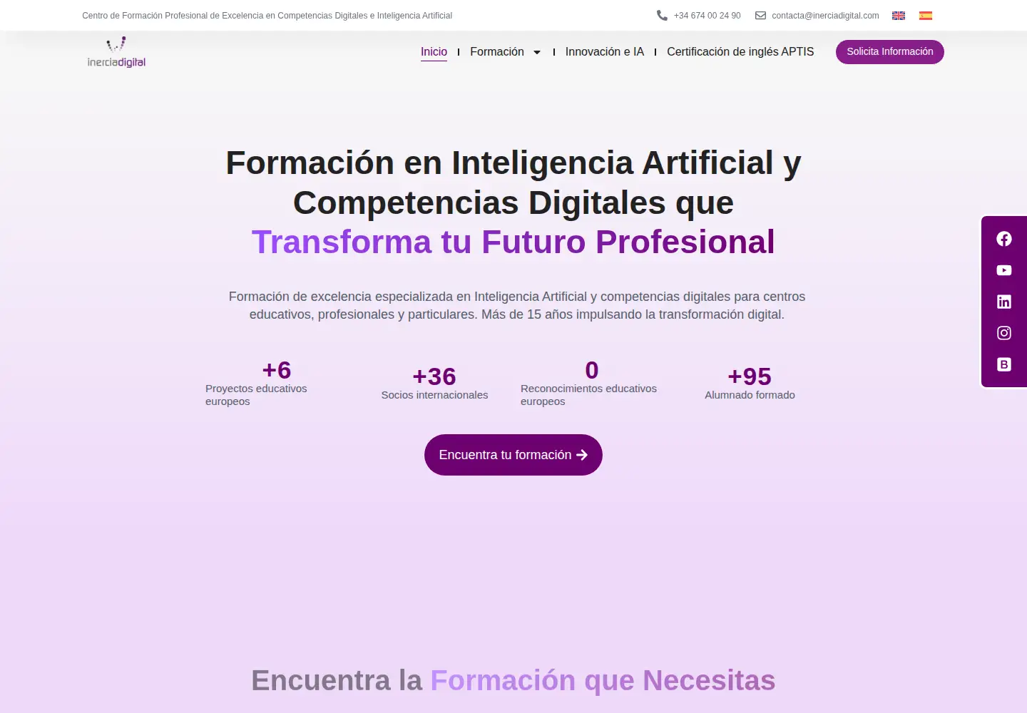 Screenshot of inerciadigital.com