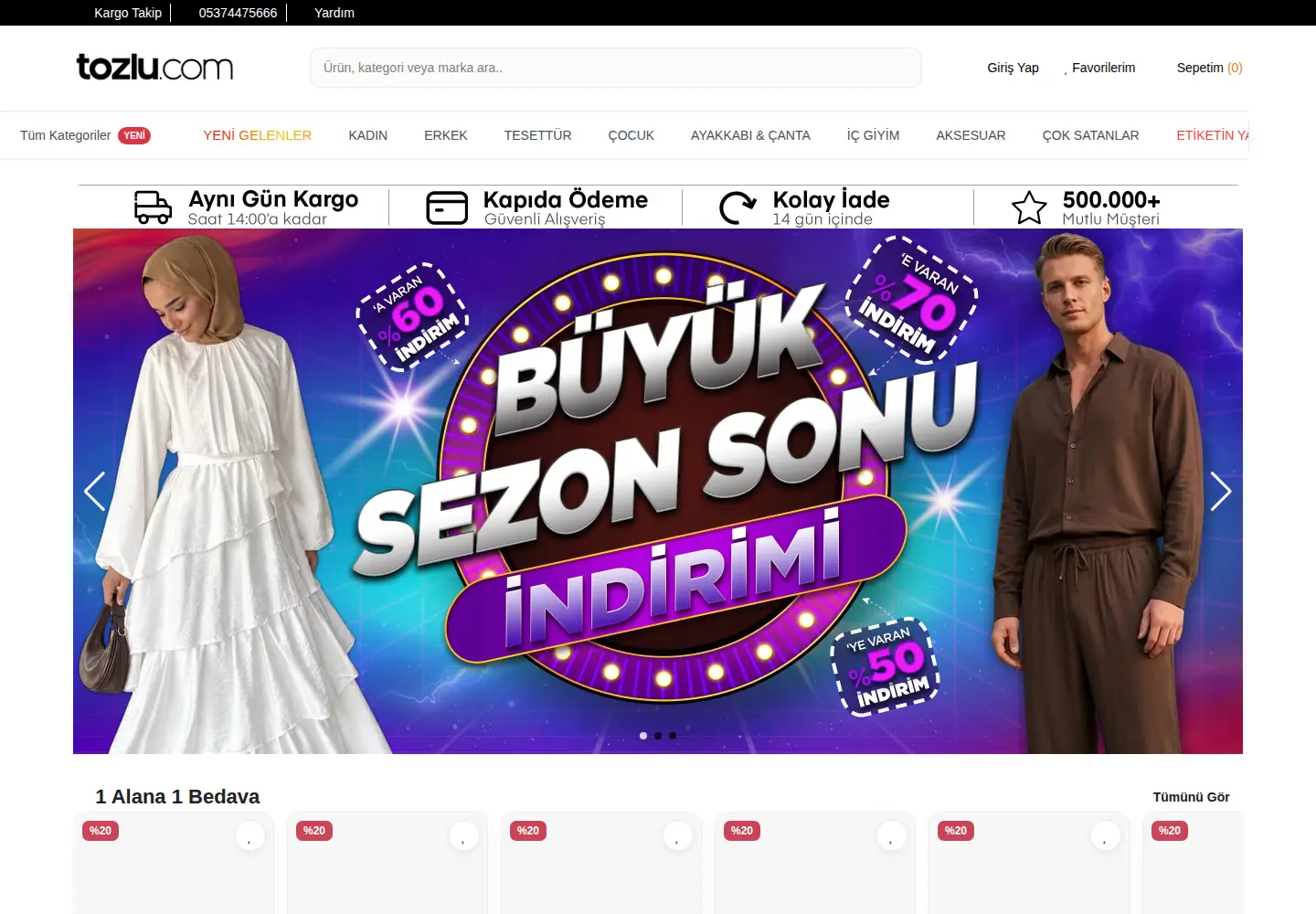 Screenshot of tozlu.com
