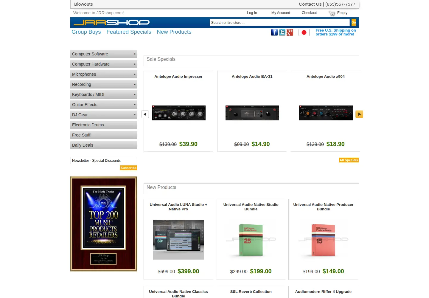 Screenshot of jrrshop.com