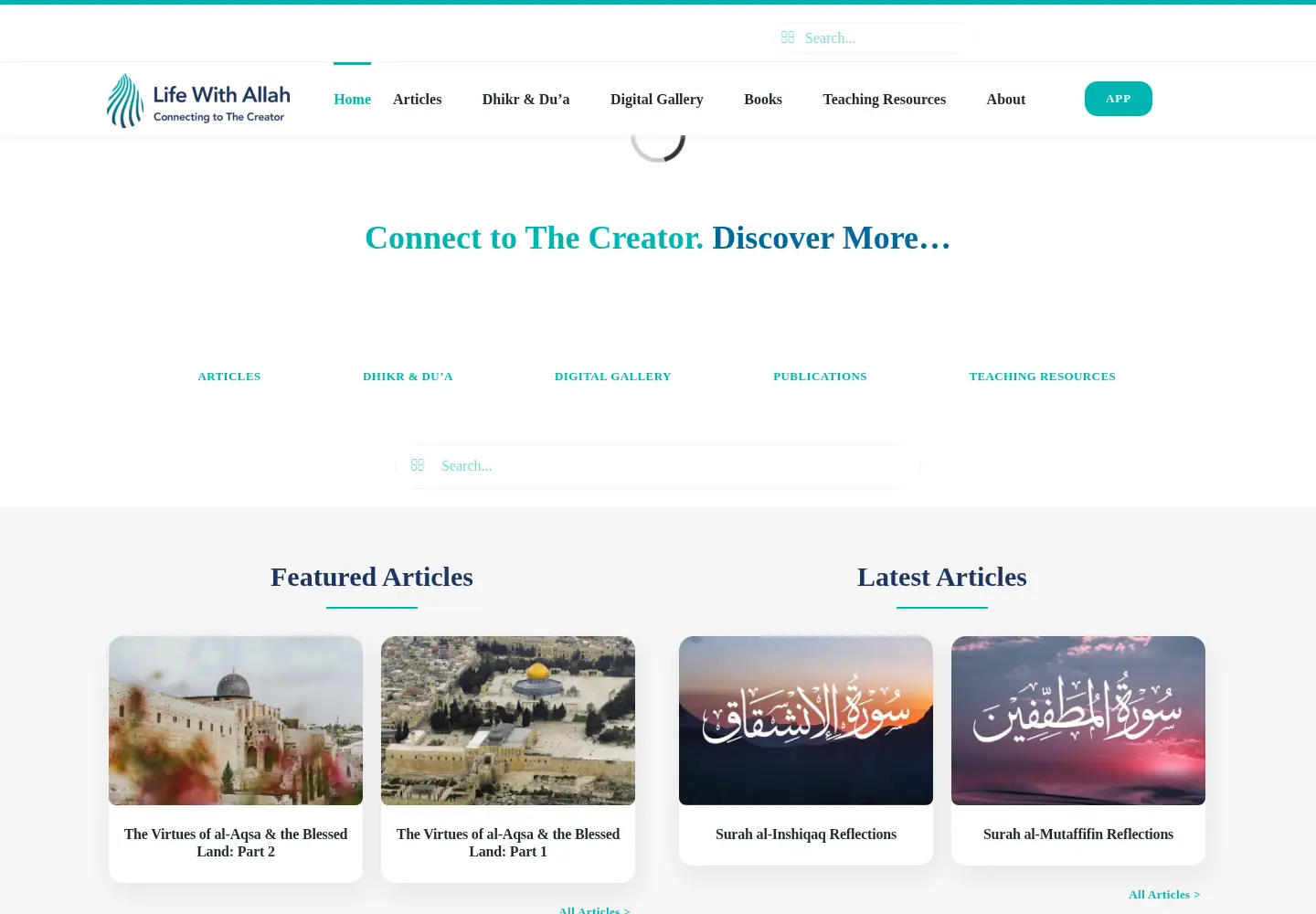 Screenshot of lifewithallah.com