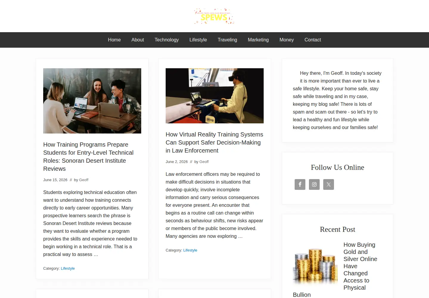 Captured homepage of spews.org in the current scan
