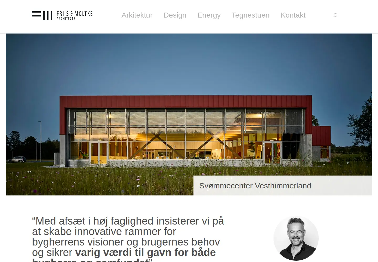 Captured homepage of friis-moltke.dk in the current scan