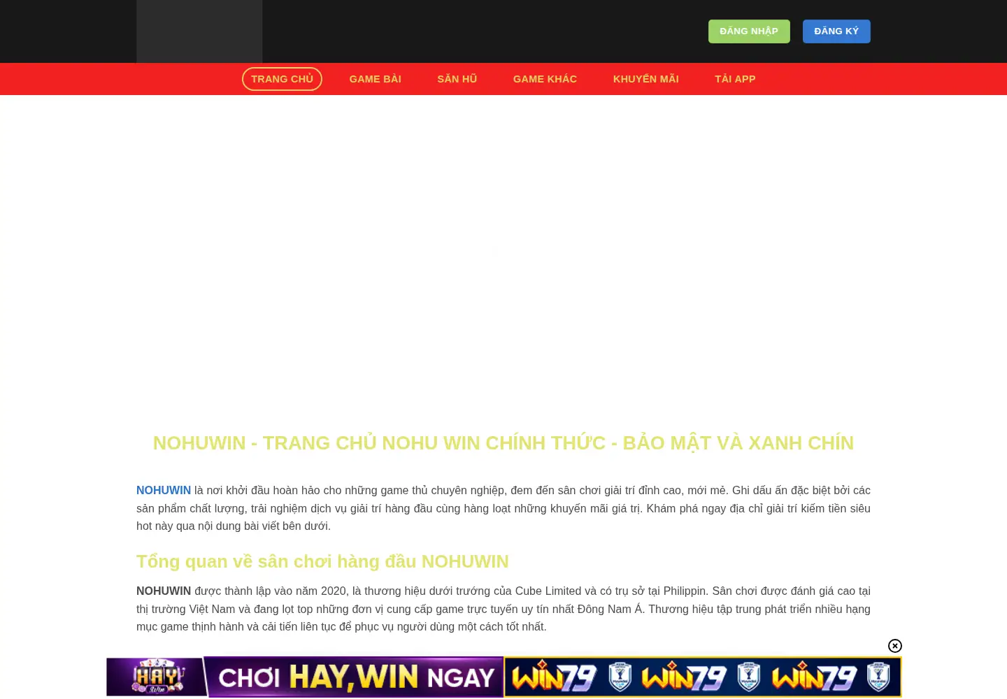 Captured homepage of nohuwin.autos in the current scan