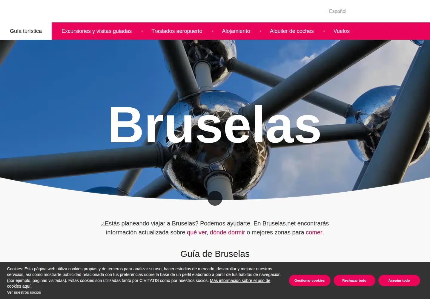 Captured homepage of bruselas.net in the current scan