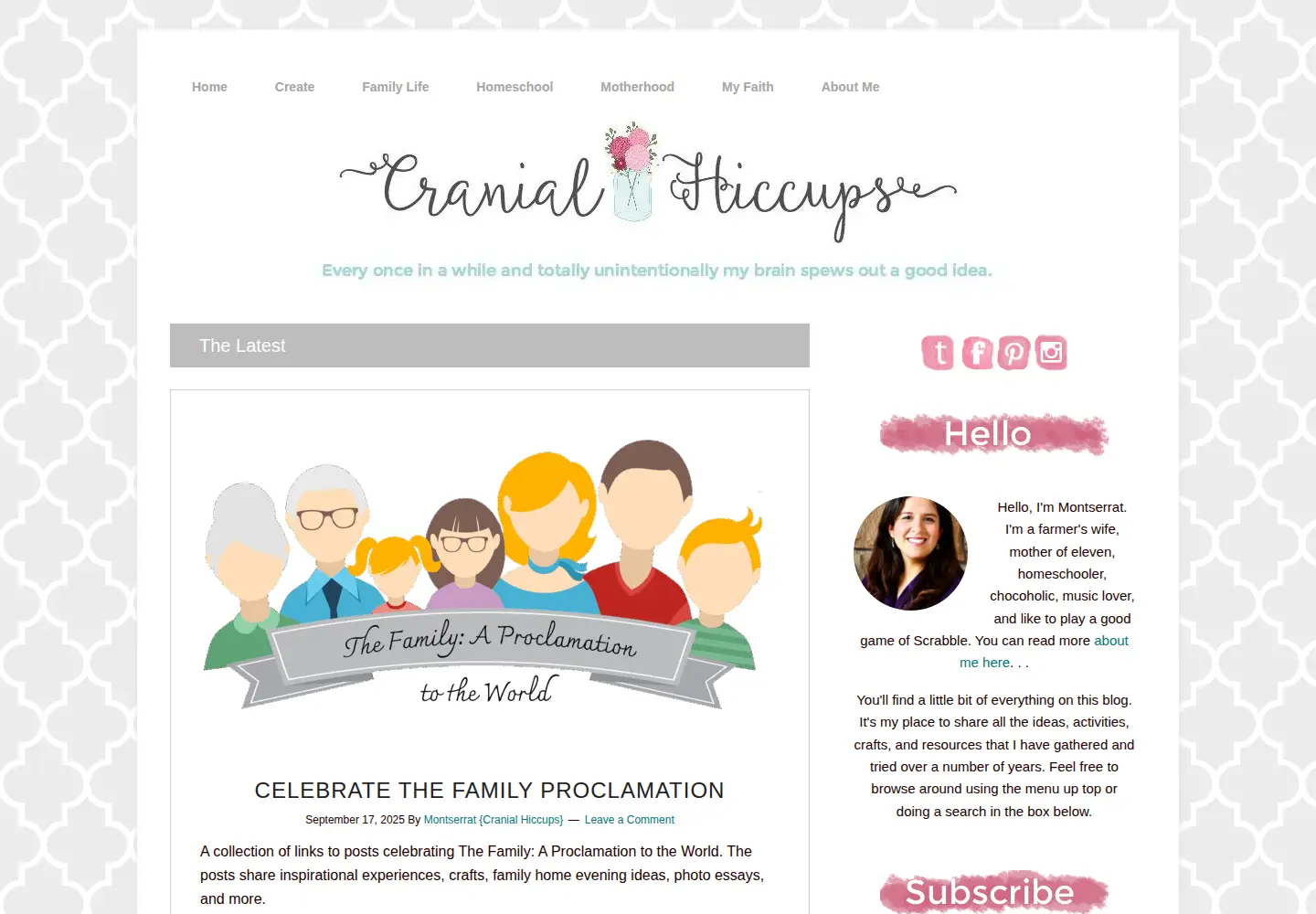 Screenshot of cranialhiccups.com