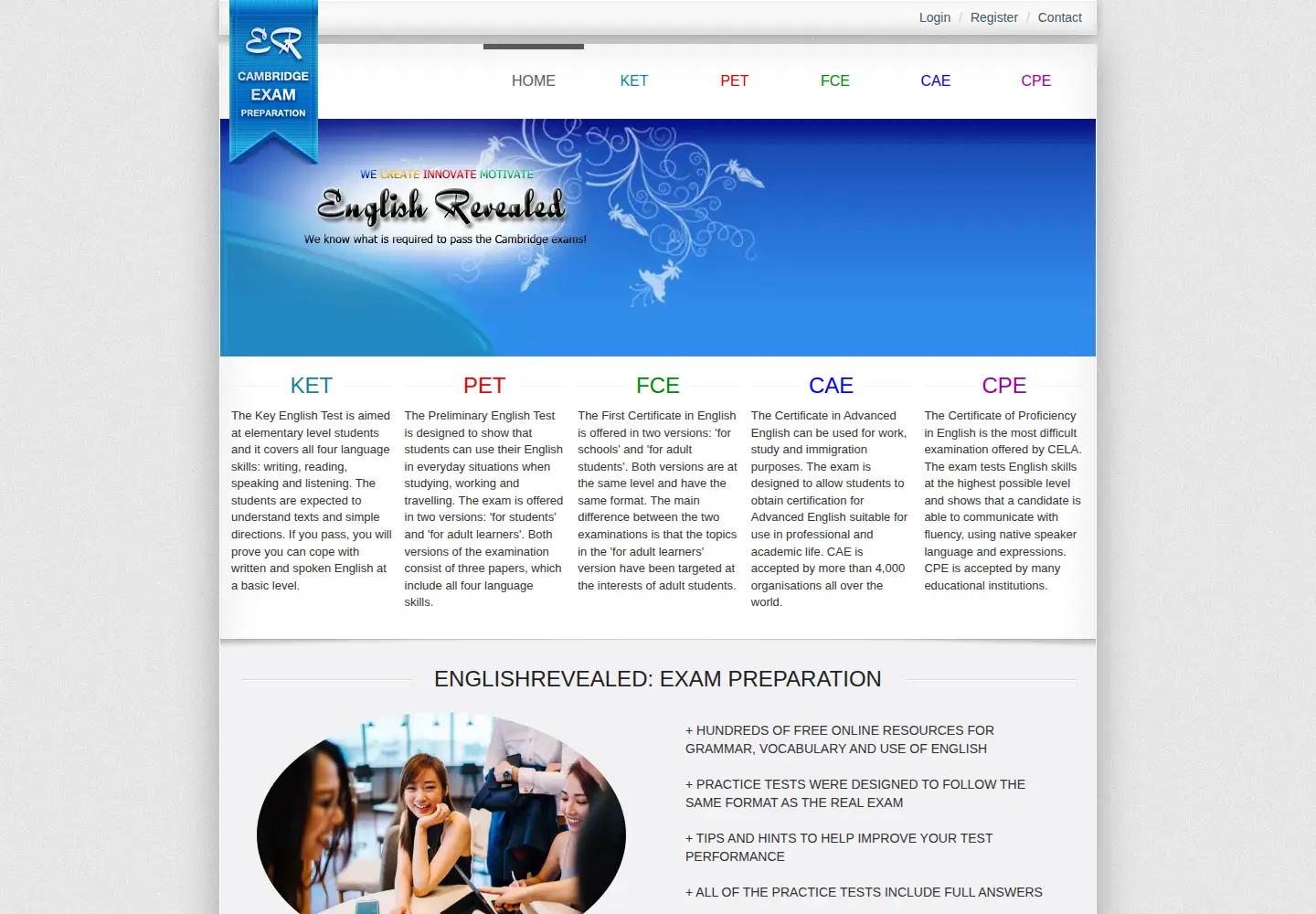 Screenshot of englishrevealed.co.uk