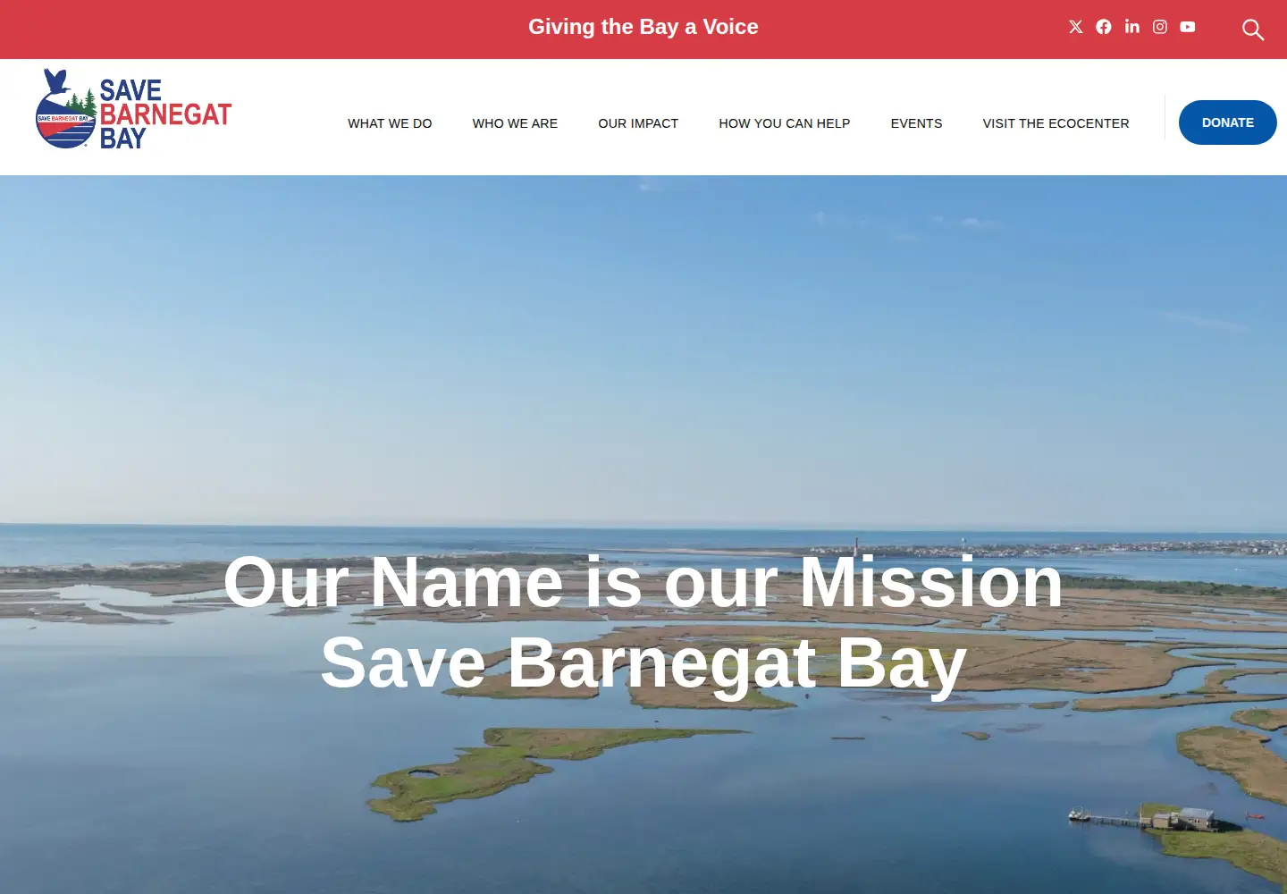 Screenshot of savebarnegatbay.org