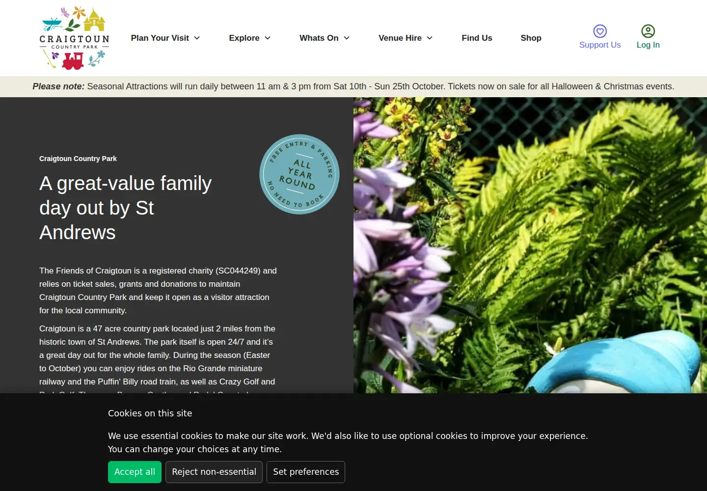 Screenshot of friendsofcraigtoun.org.uk