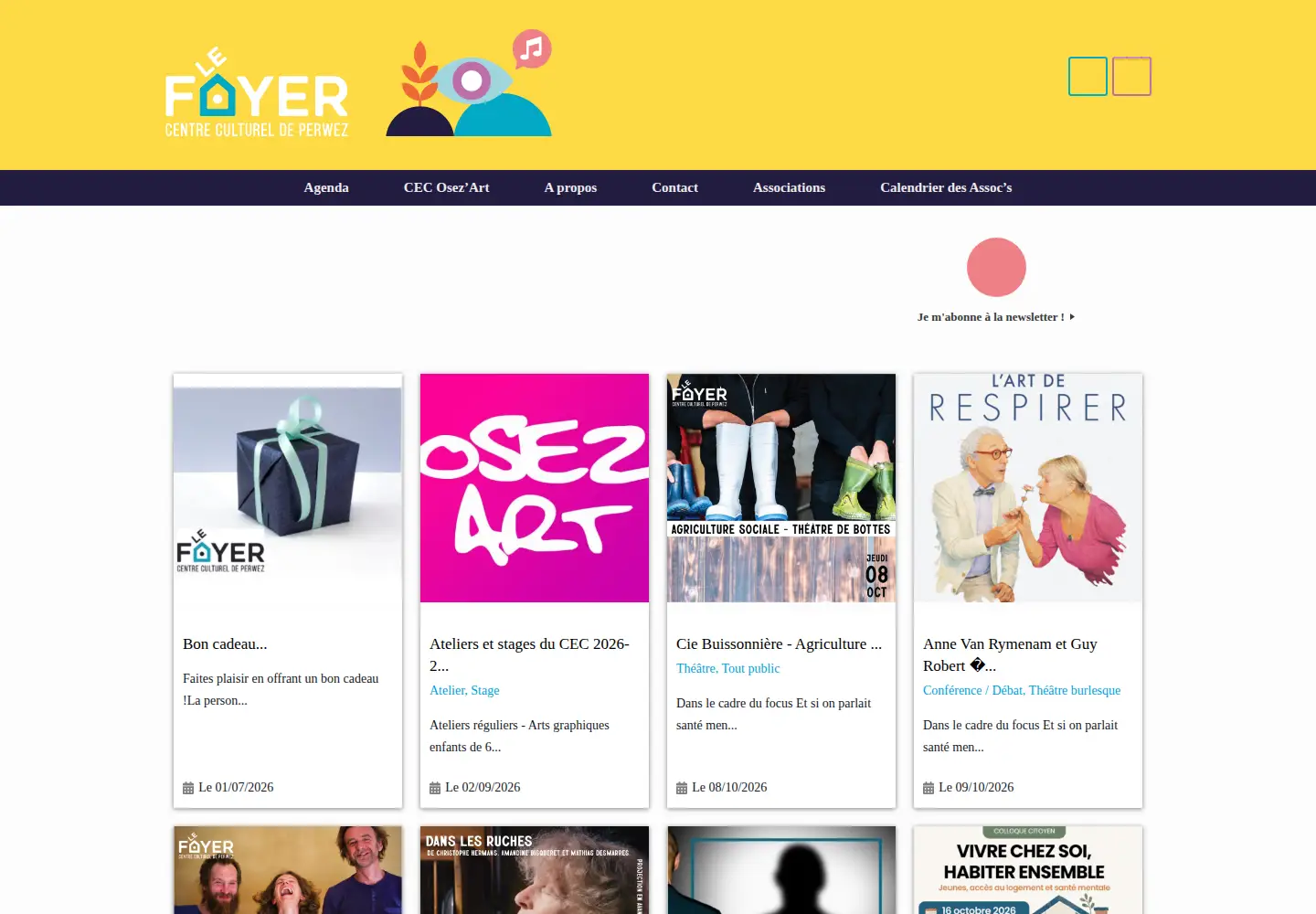 Screenshot of foyerperwez.be