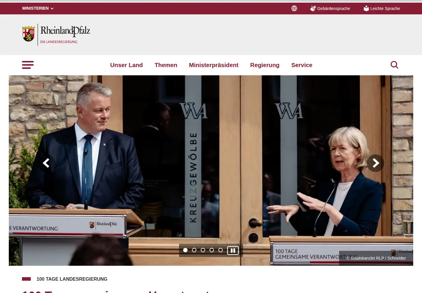 Screenshot of rlp.de