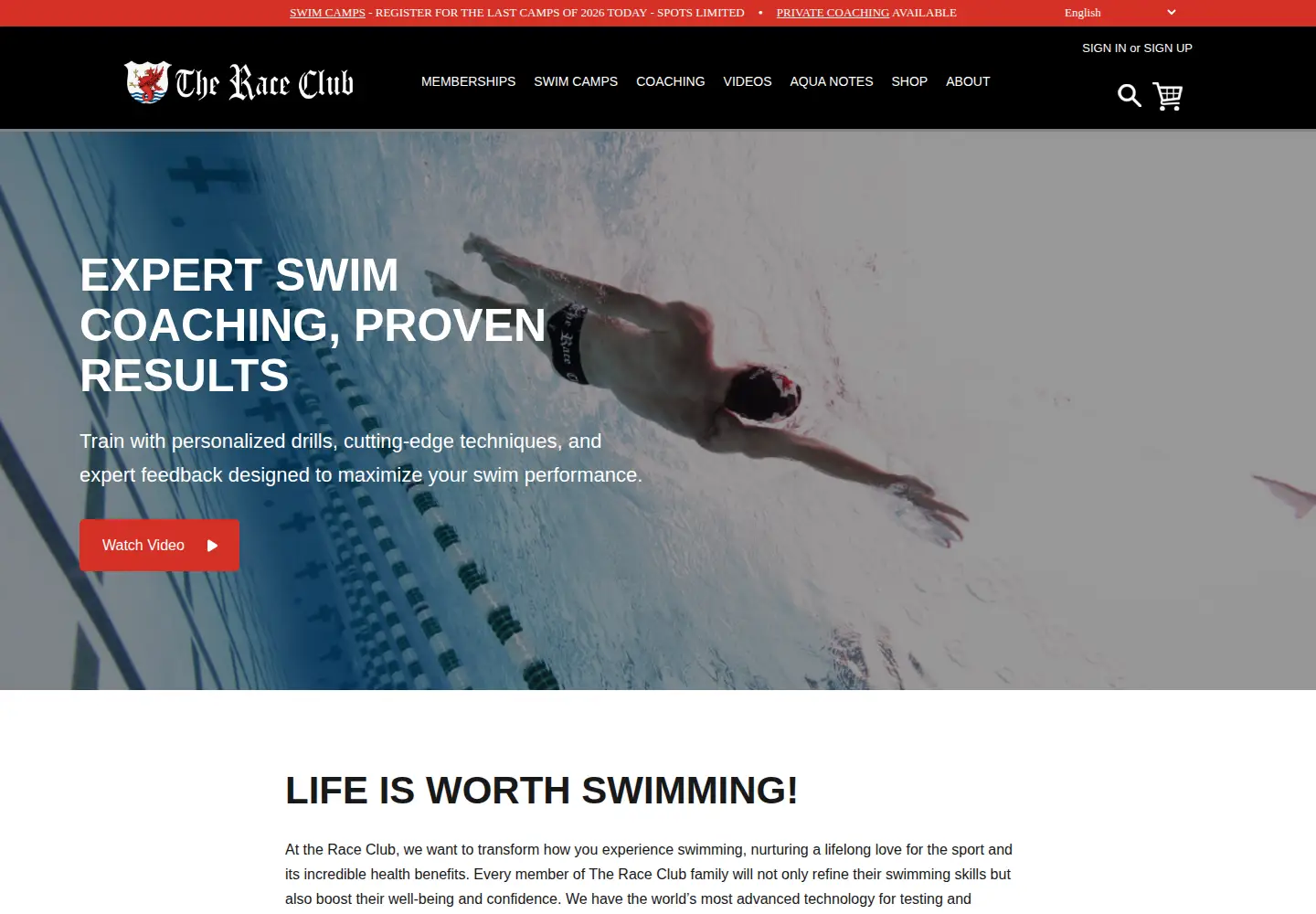 Screenshot of theraceclub.com