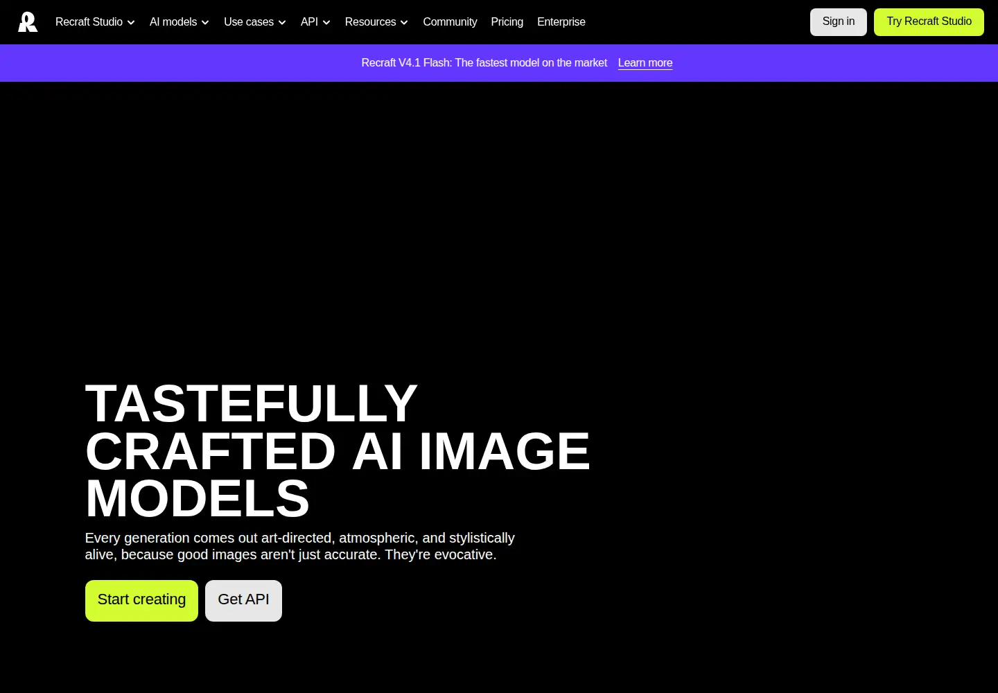 Screenshot of recraft.ai