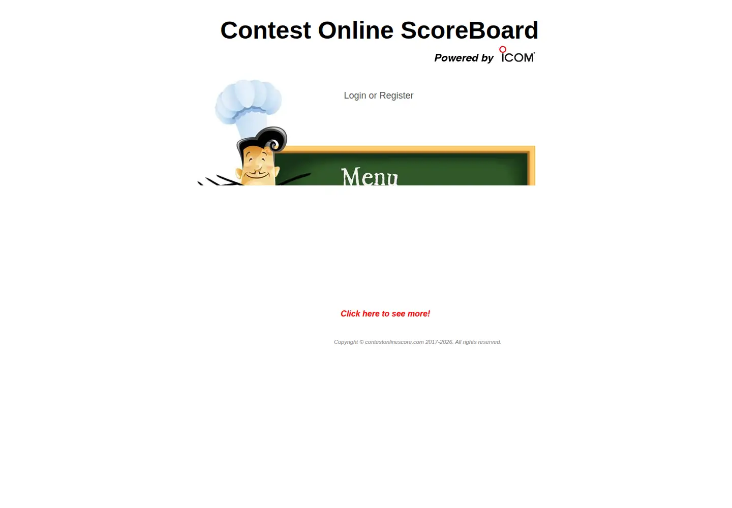 Screenshot of contestonlinescore.com