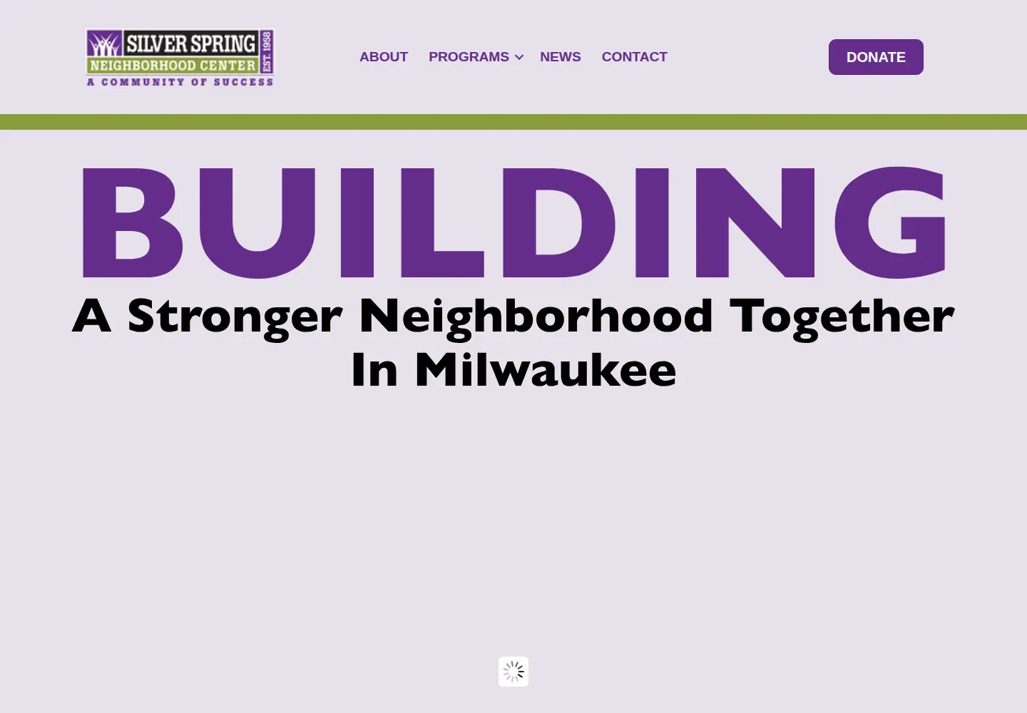 Captured homepage of ssnc-milw.org in the current scan
