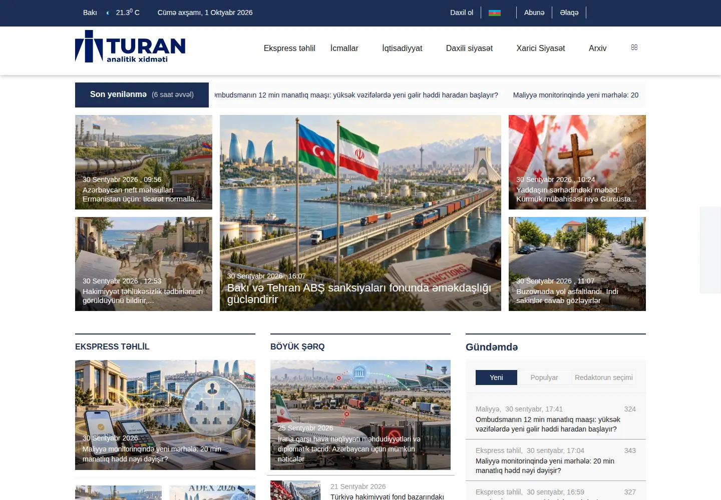 Screenshot of turan.az