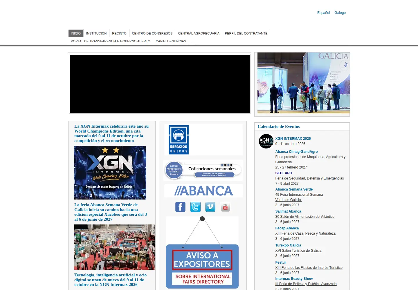Screenshot of feiragalicia.com
