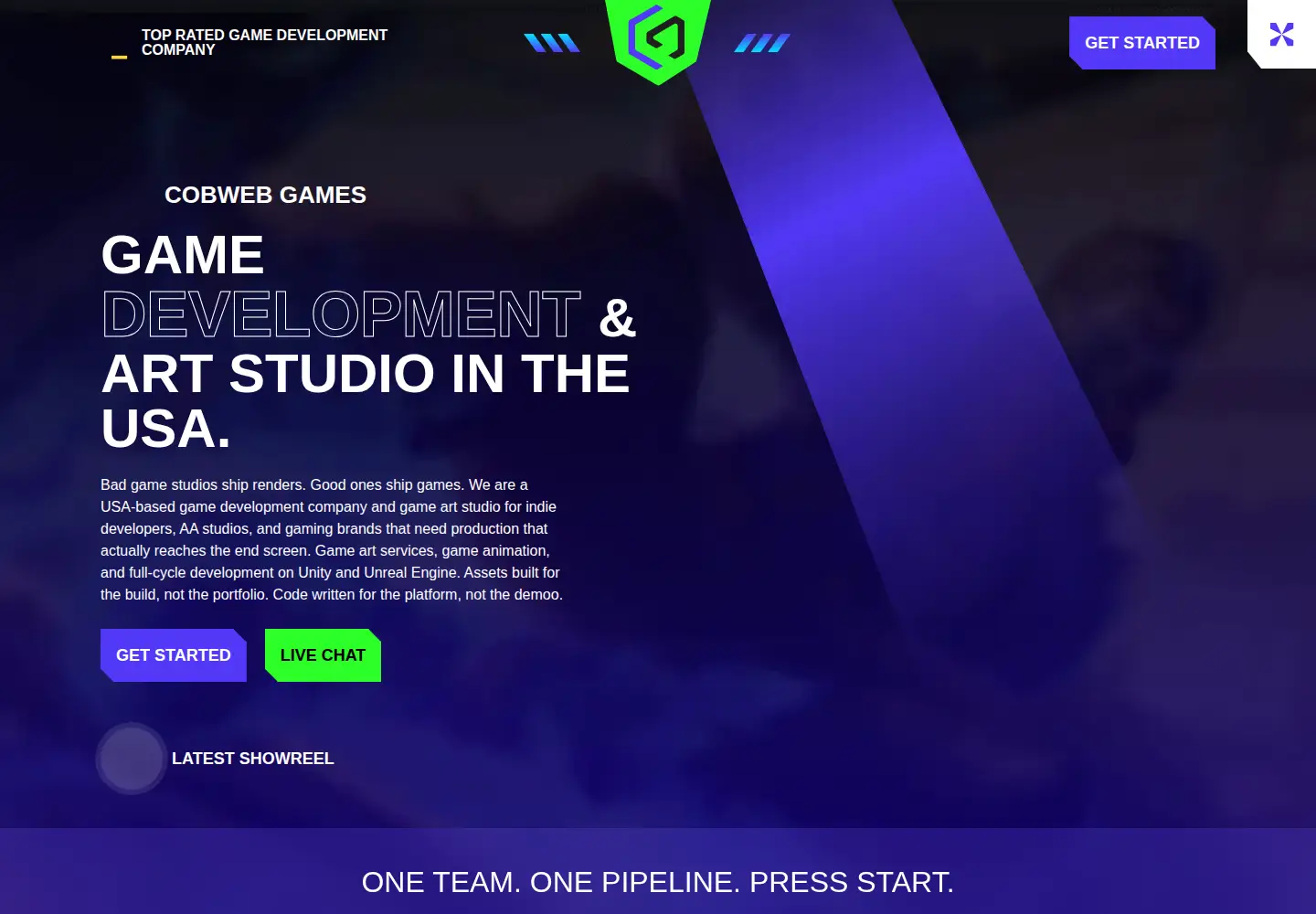 Screenshot of cobwebgames.com