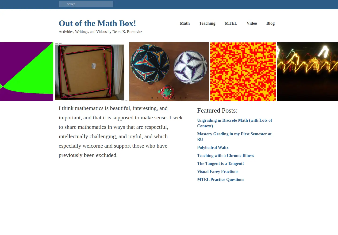 Captured homepage of debraborkovitz.com in the current scan