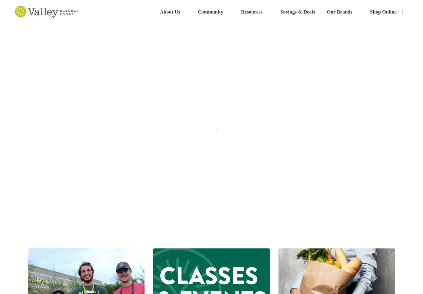 Screenshot of valleynaturalfoods.com