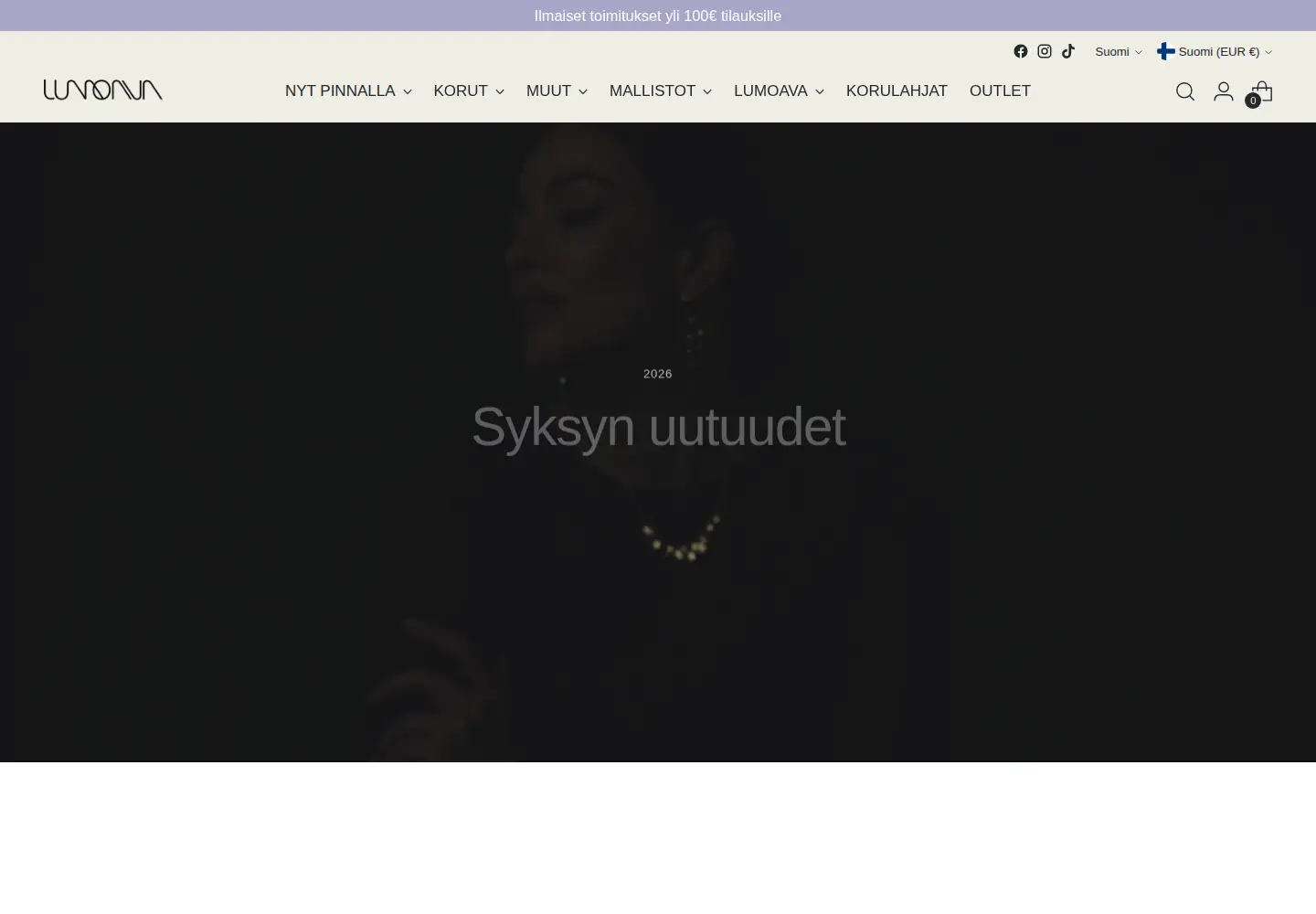 Screenshot of lumoava.fi
