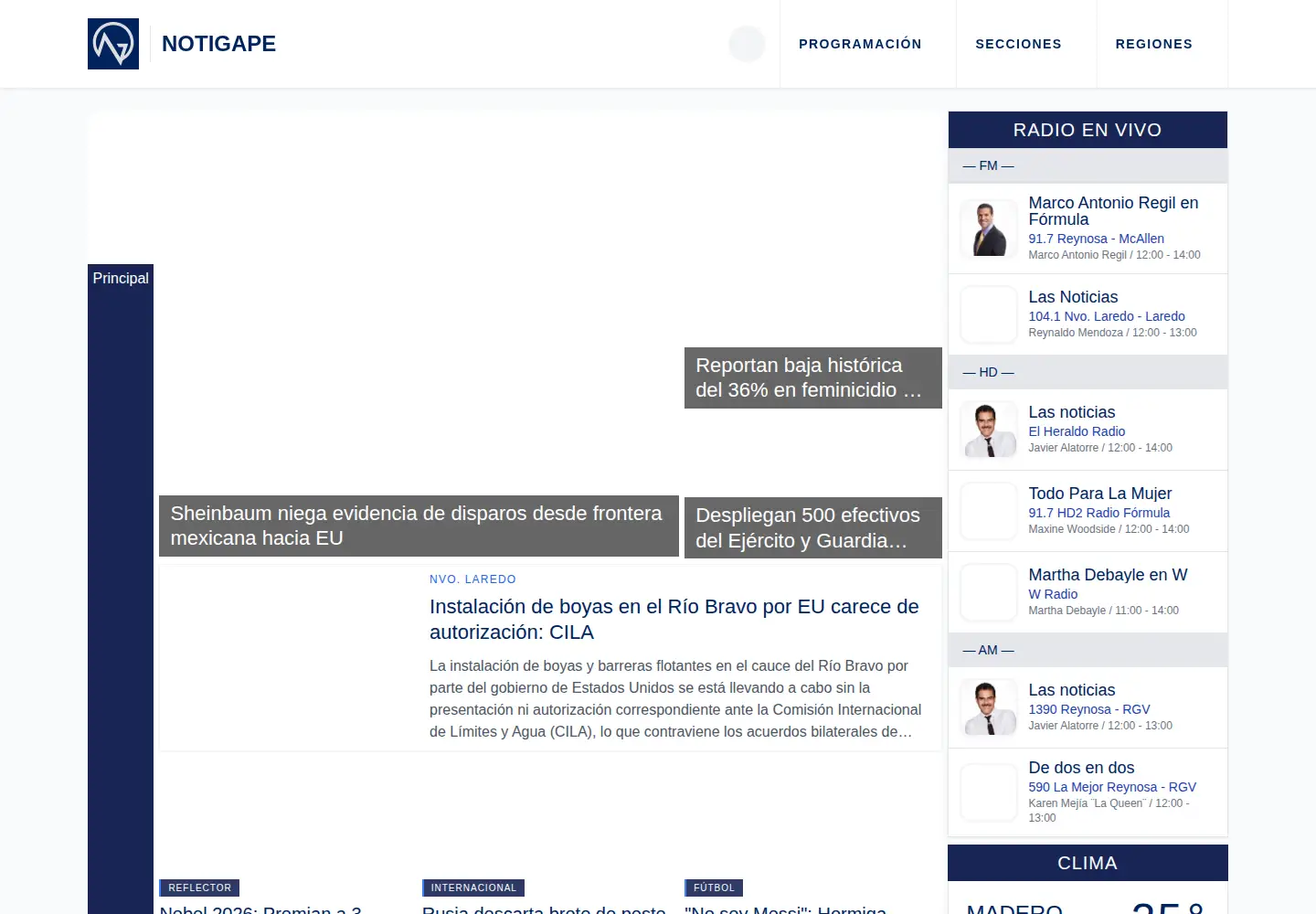 Screenshot of notigape.com