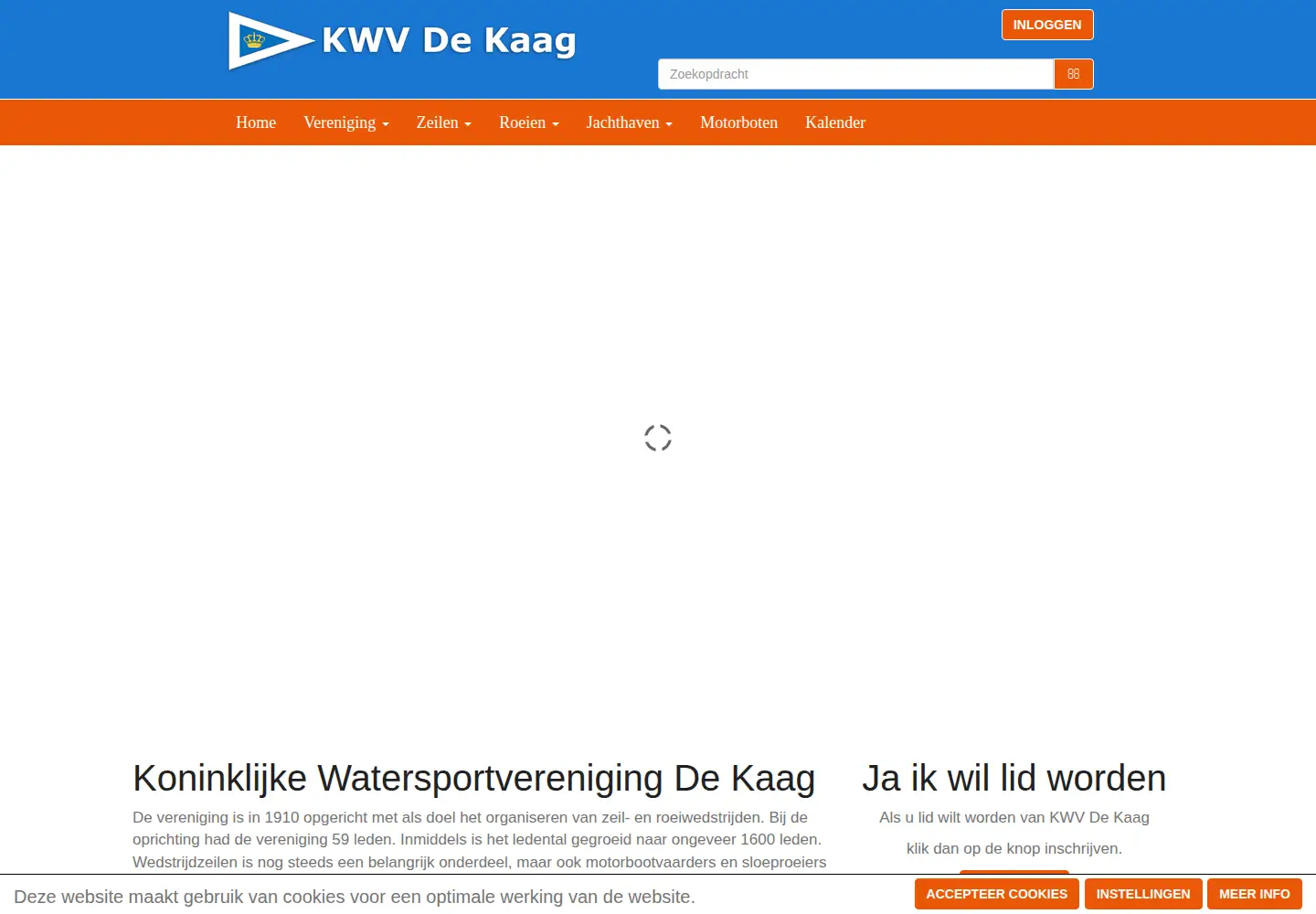 Screenshot of kwvdekaag.nl