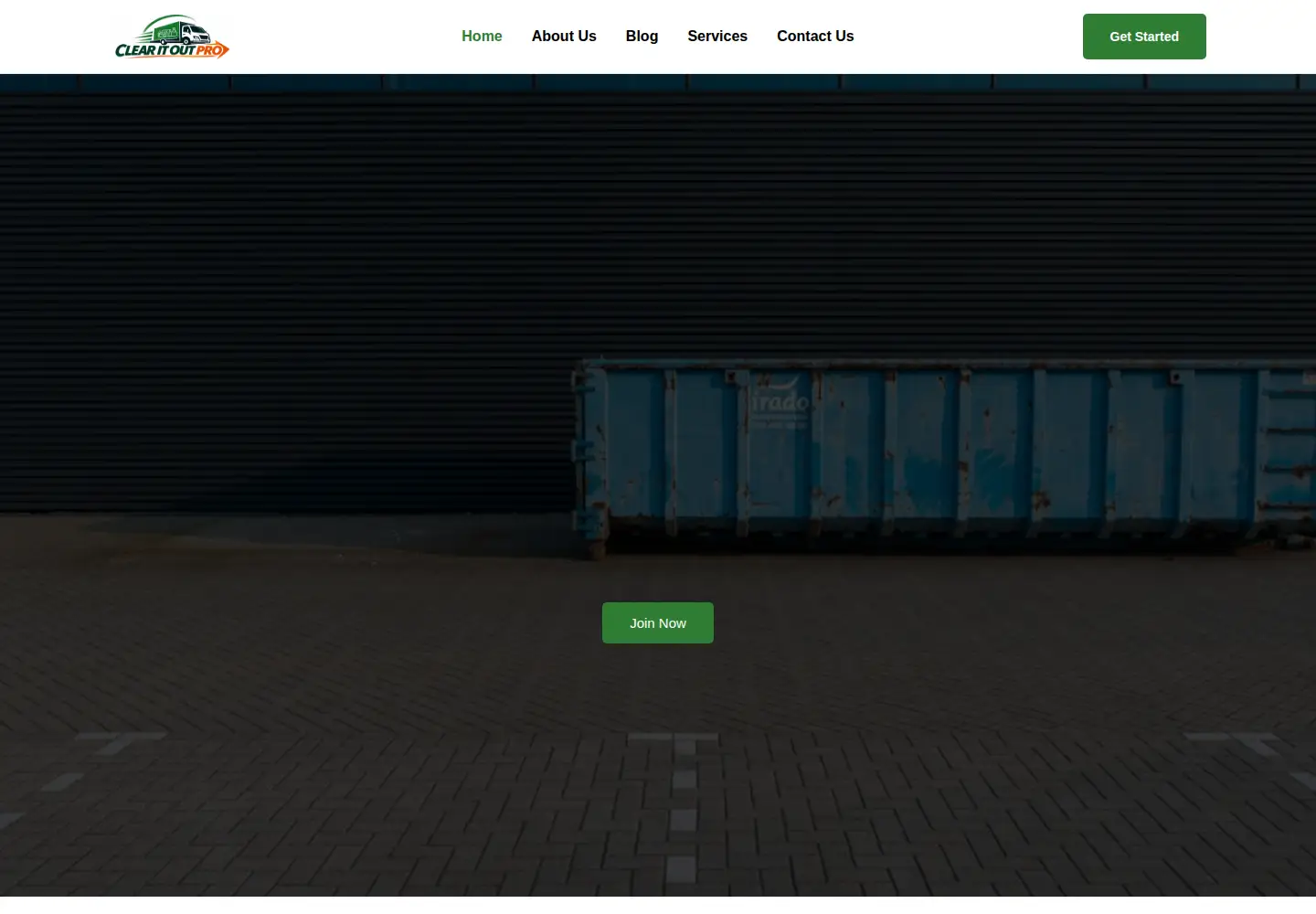 Captured homepage of clearitoutpro.com in the current scan