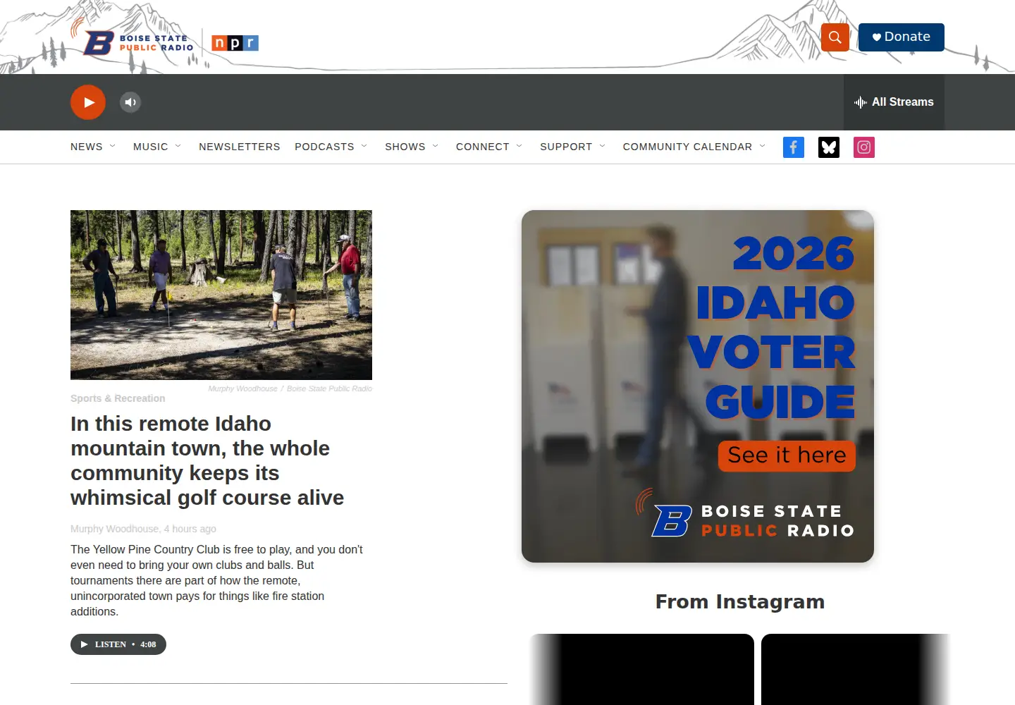 Screenshot of boisestatepublicradio.org