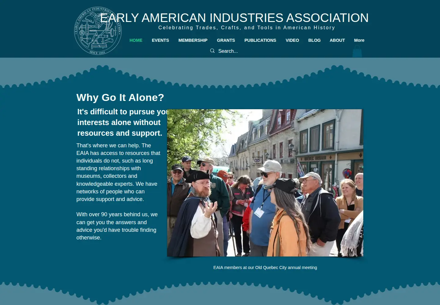 Captured homepage of eaiainfo.org in the current scan
