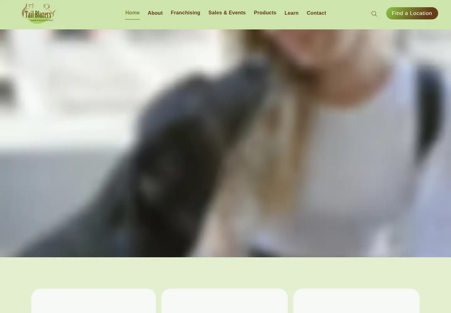 Screenshot of tailblazerspets.com