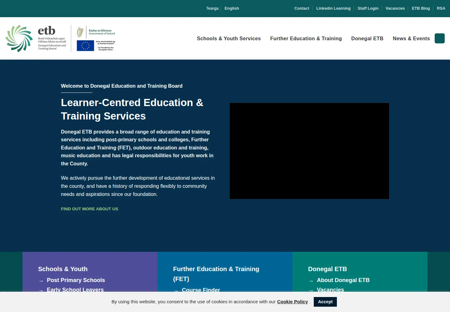 Screenshot of donegaletb.ie