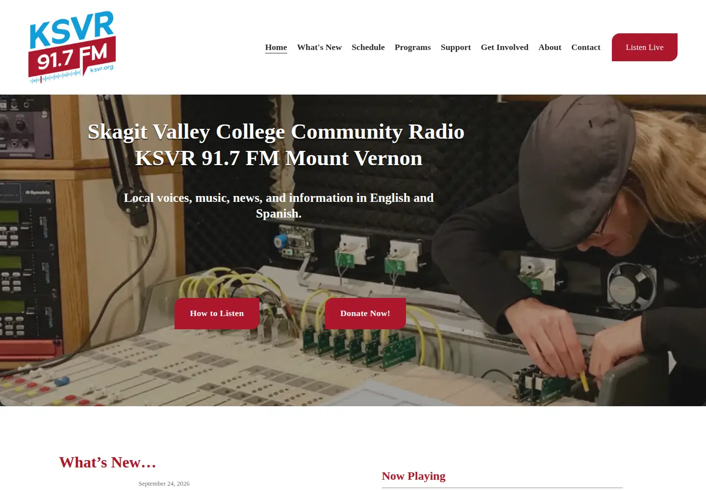 Screenshot of ksvr.org