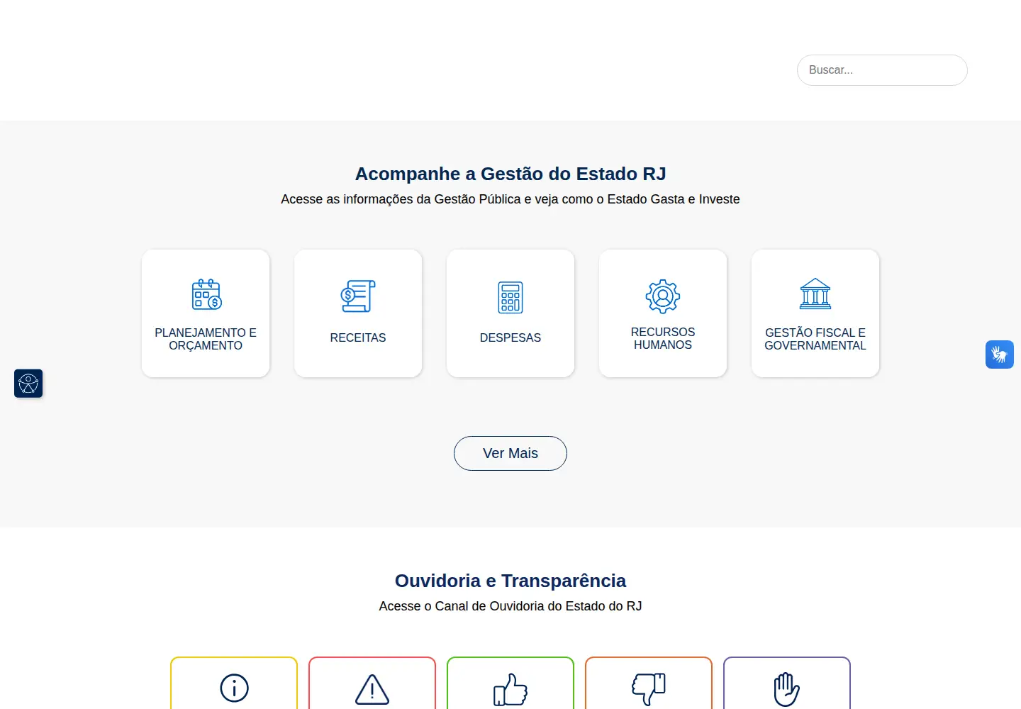 Captured homepage of transparencia.rj.gov.br in the current scan
