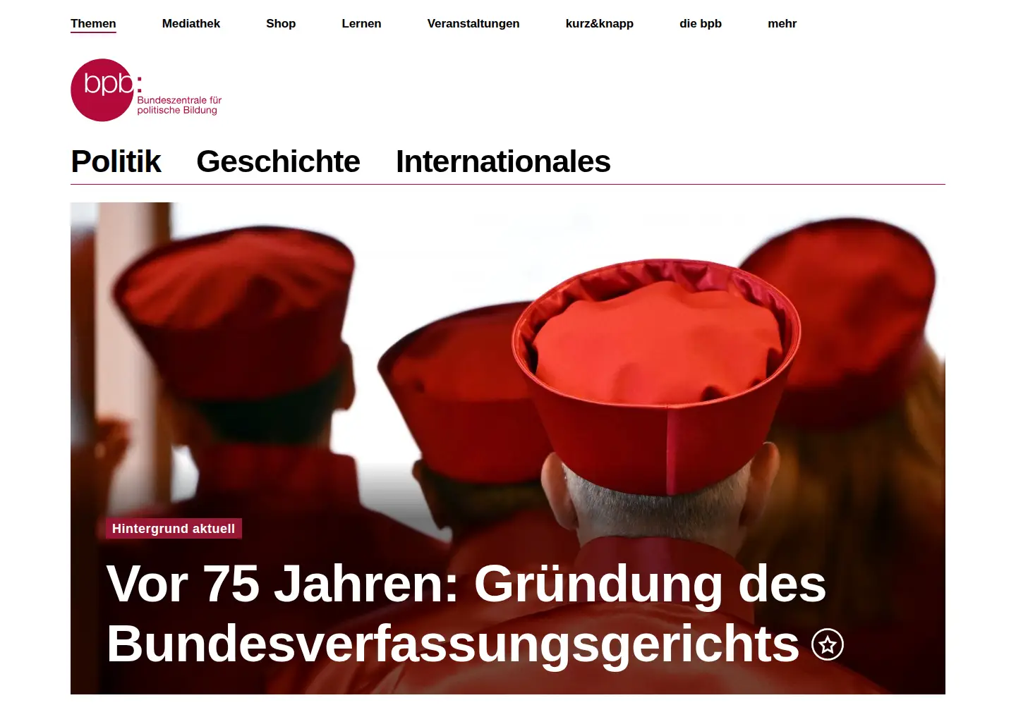 Screenshot of bpb.de