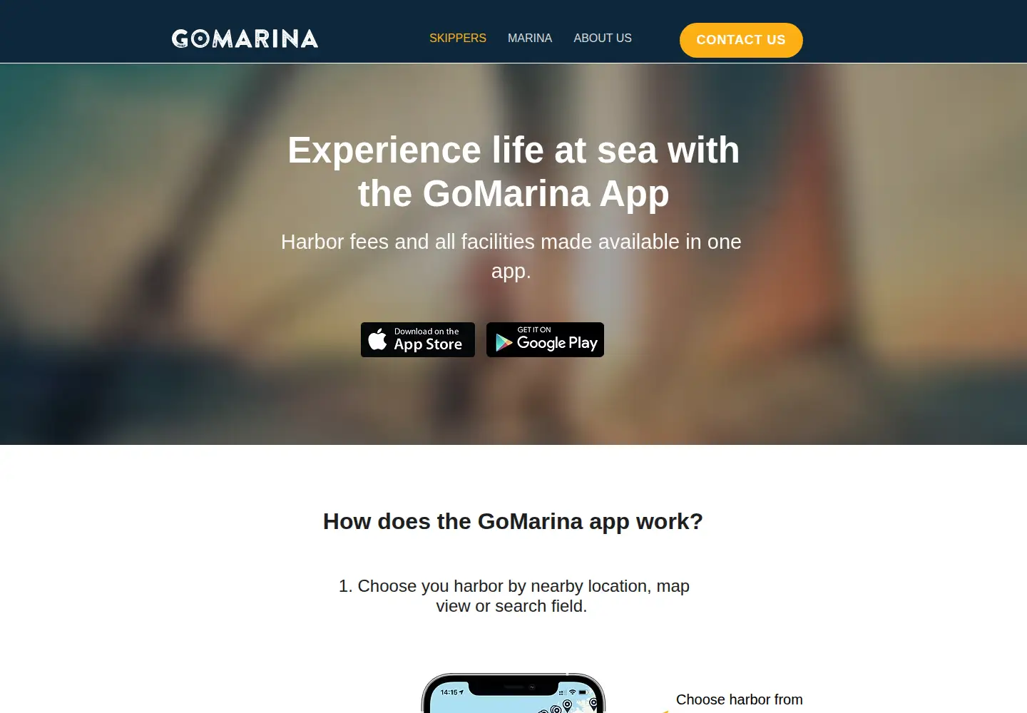 Screenshot of gomarina.com