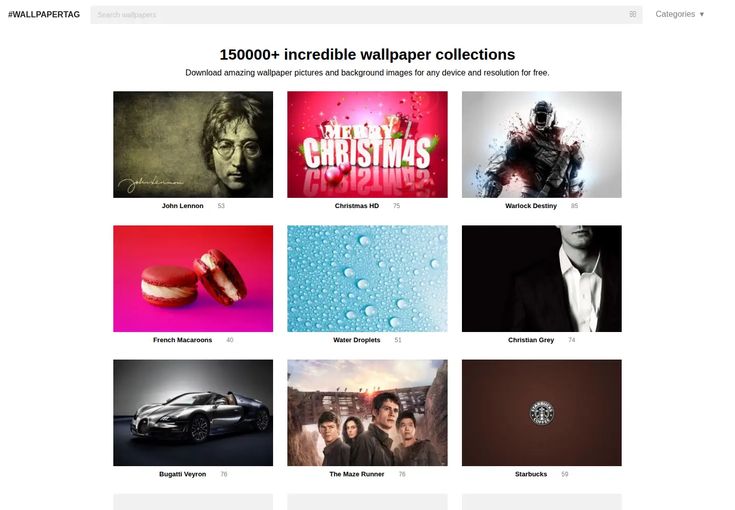 Screenshot of wallpapertag.com
