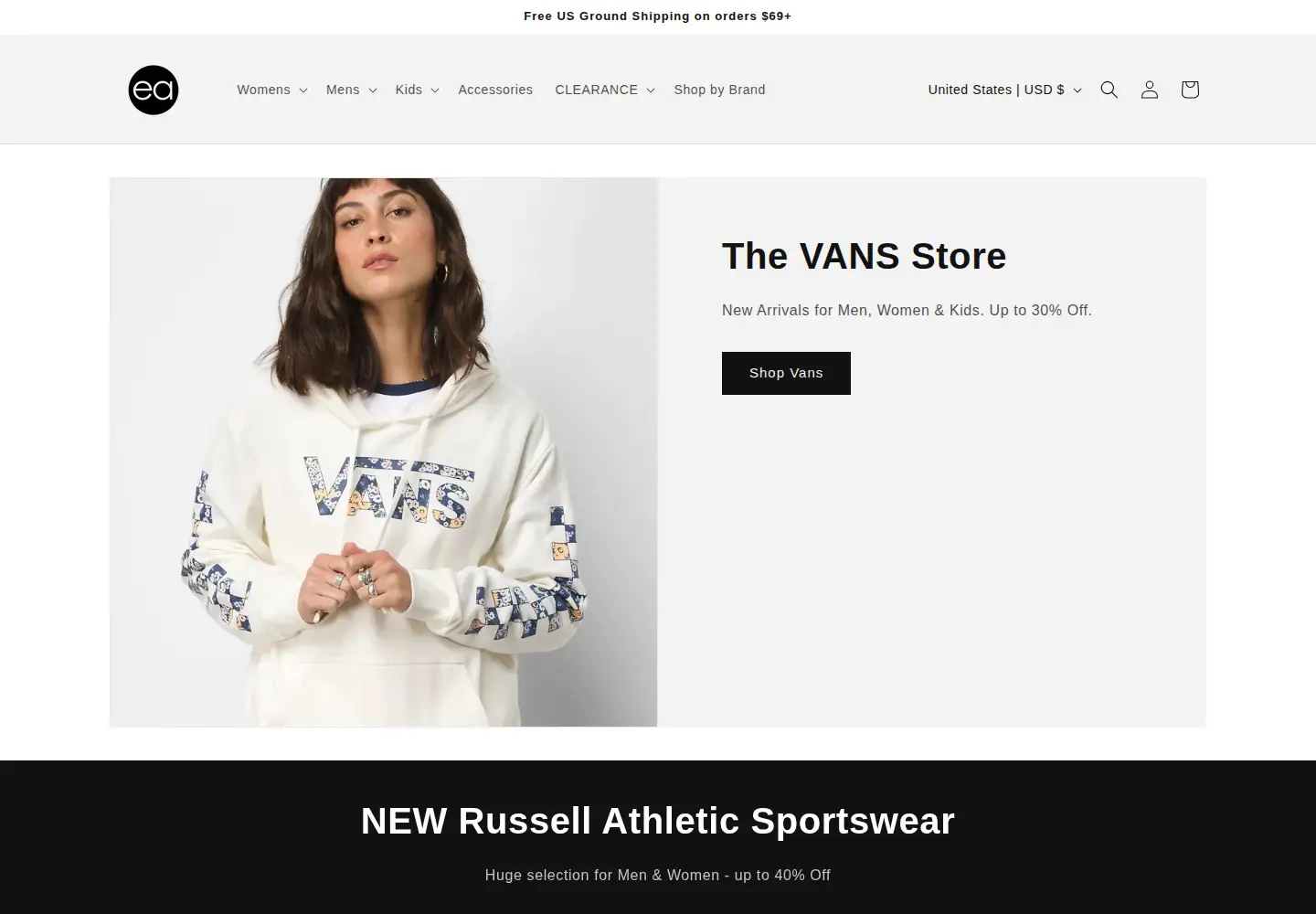 Screenshot of essentialapparel.com