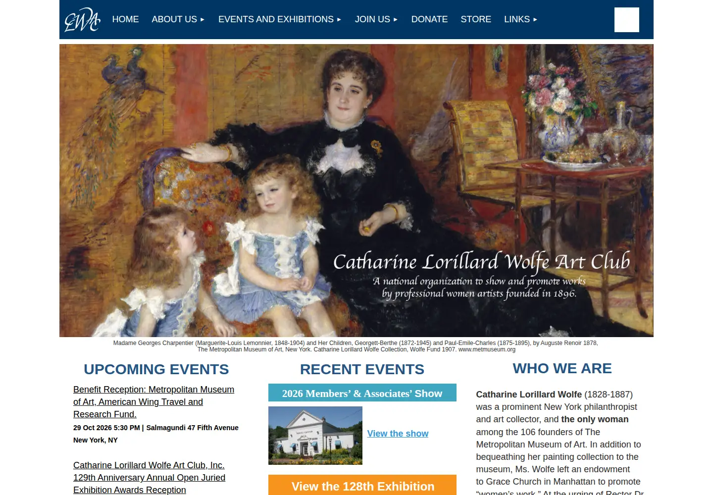 Captured homepage of clwac.org in the current scan