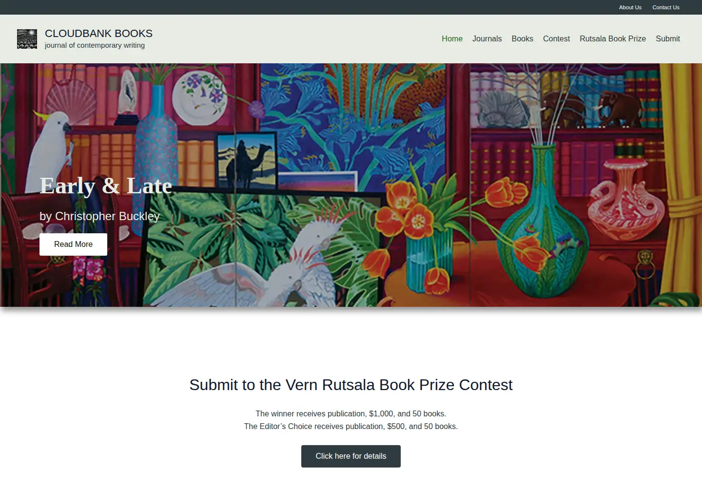 Captured homepage of cloudbankbooks.com in the current scan