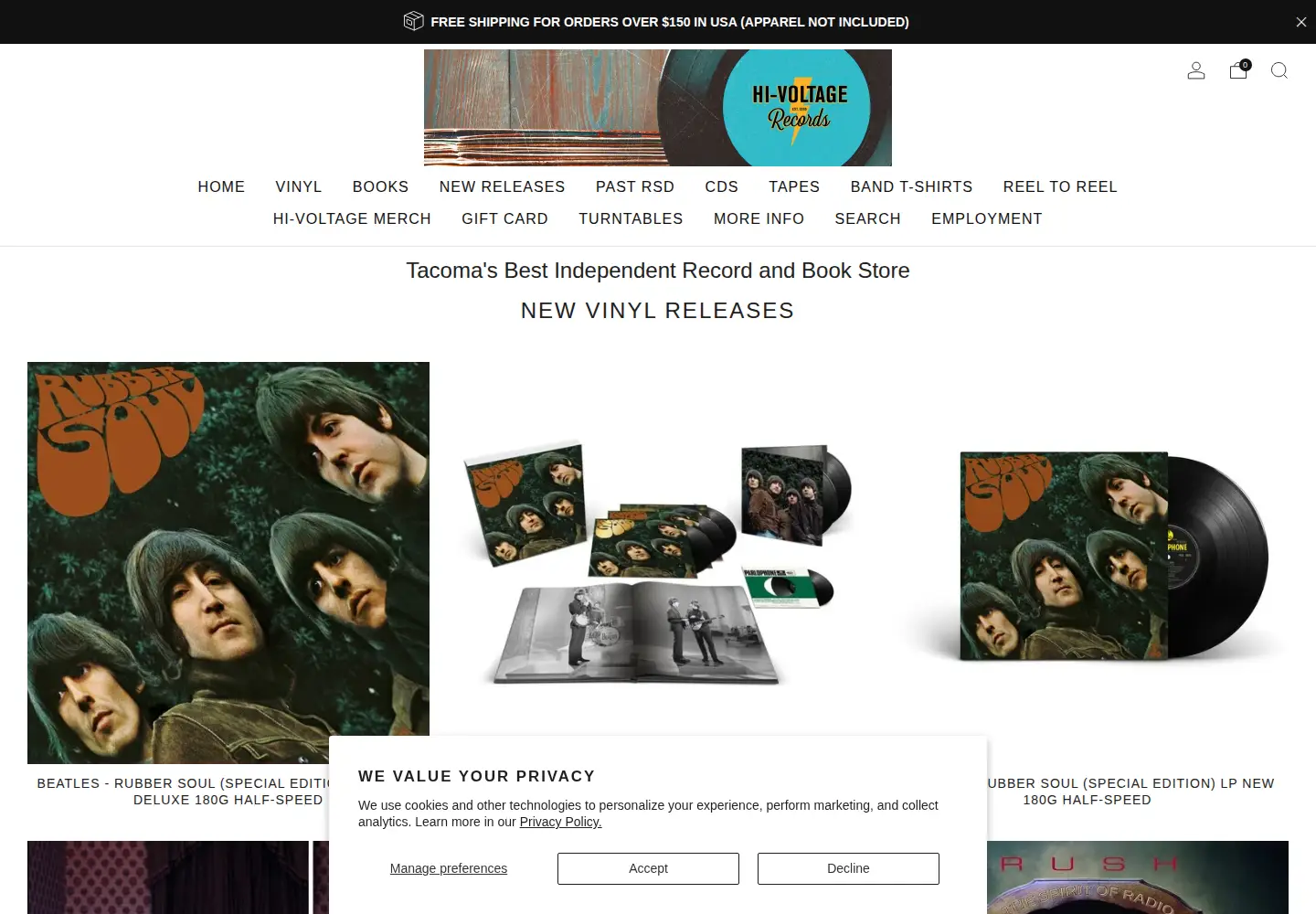 Screenshot of hivoltagerecords.com