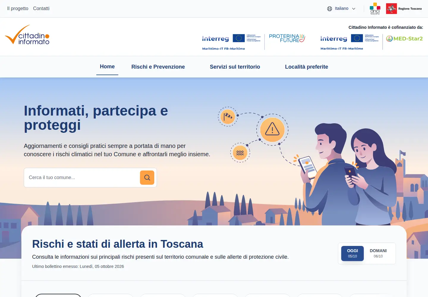 Captured homepage of cittadinoinformato.it in the current scan