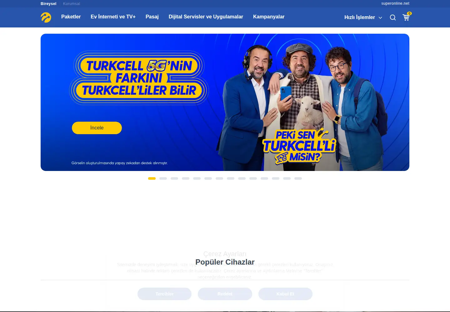 Screenshot of turkcell.com.tr