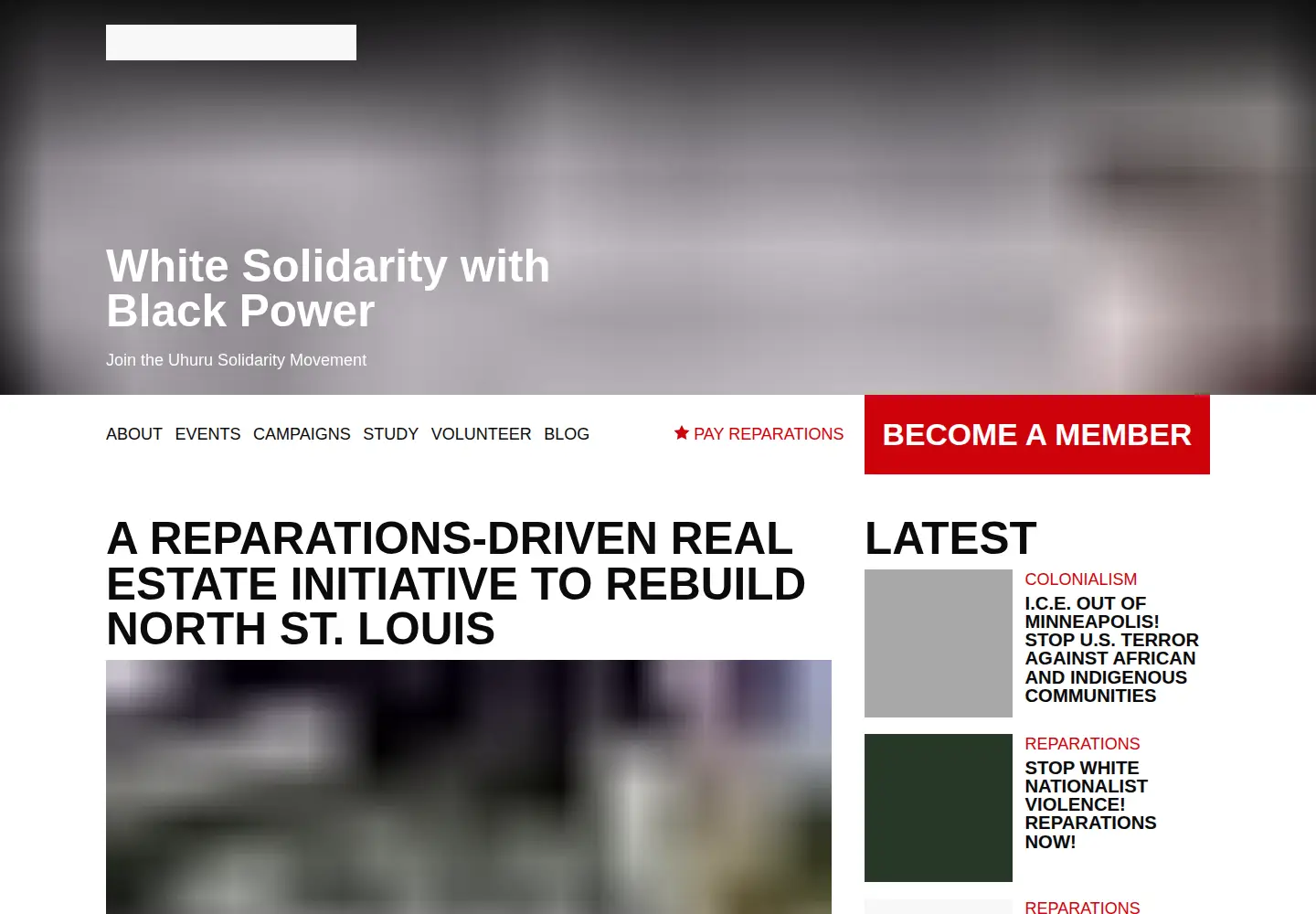 Screenshot of uhurusolidarity.org