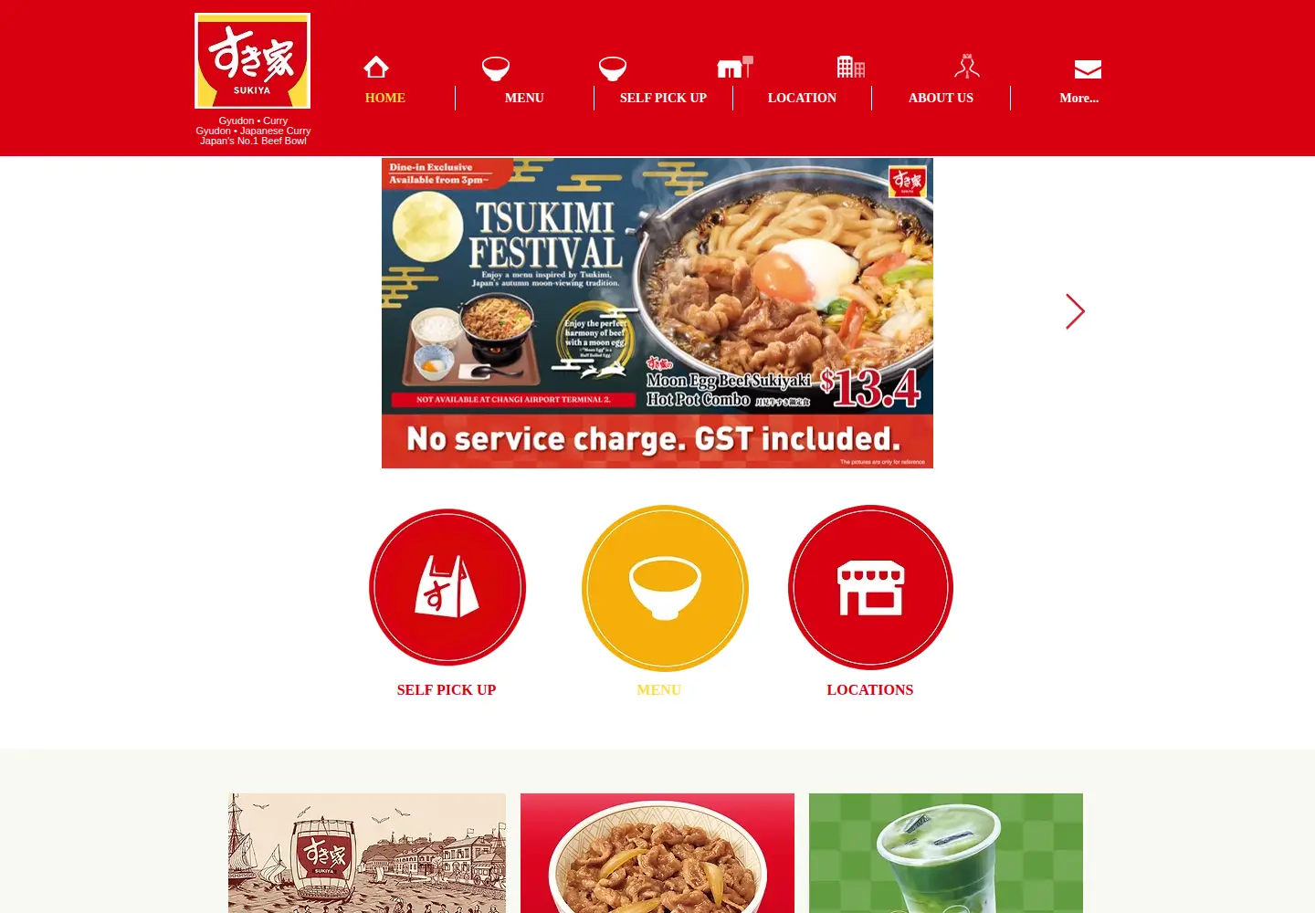 Screenshot of sukiya.com.sg