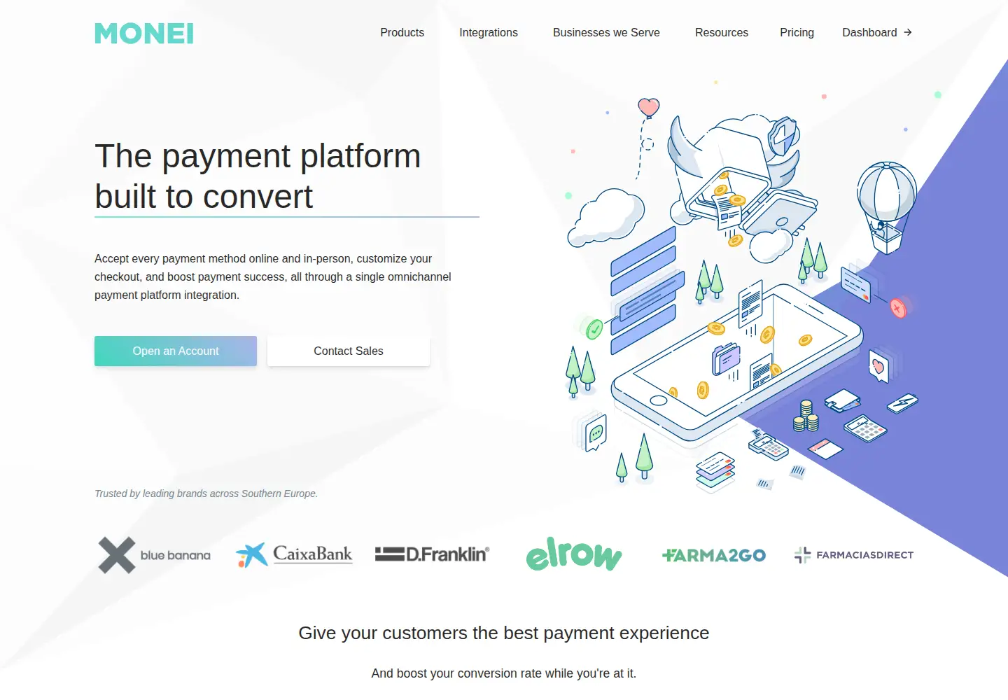 Screenshot of monei.com