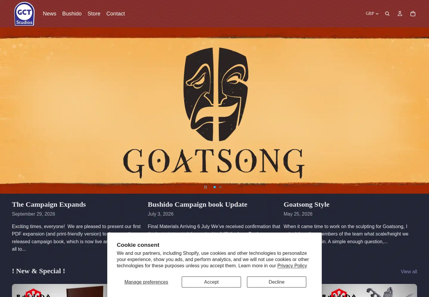 Screenshot of gctstudios.com