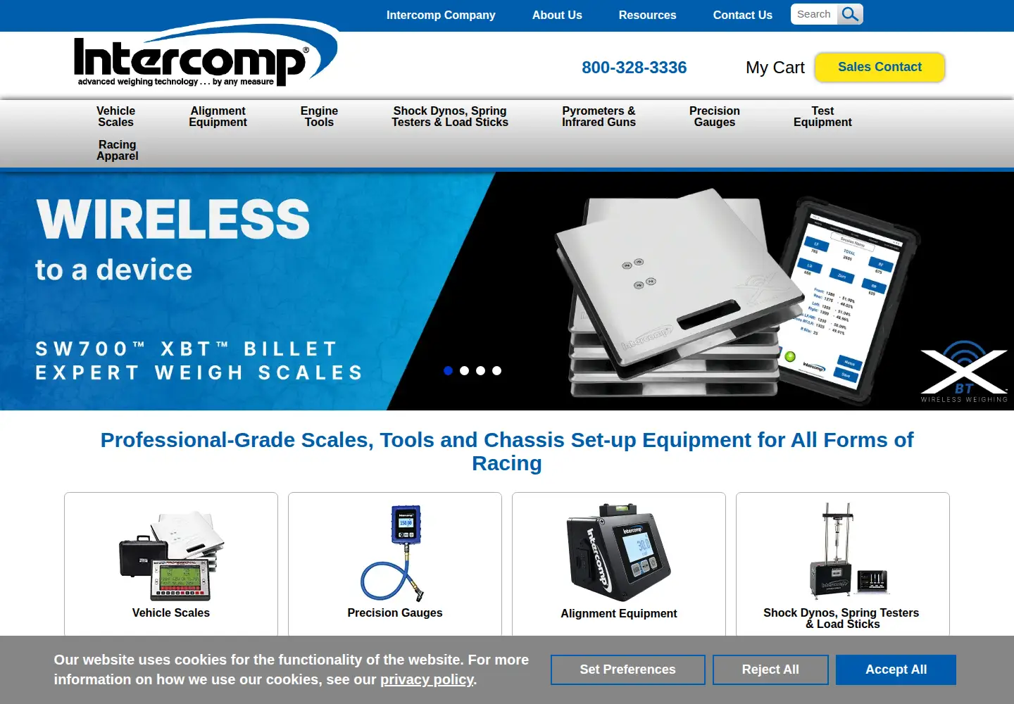 Captured homepage of intercompracing.com in the current scan